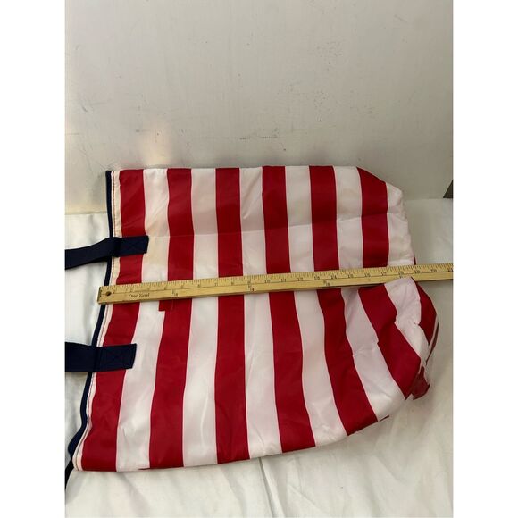 California Innovations insulated bag flag stripes foldable packable compact tote - Picture 4 of 8